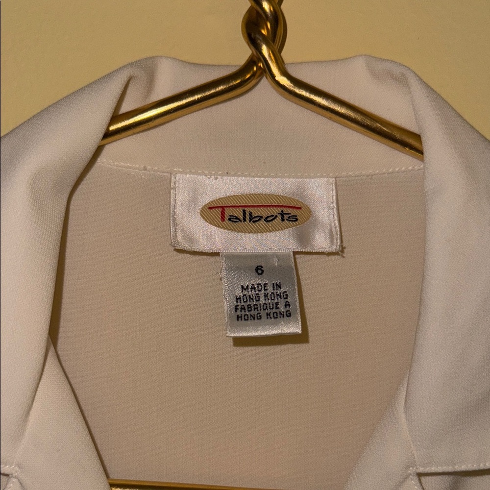 Talbots Ivory Button Down - Picture 2 of 10